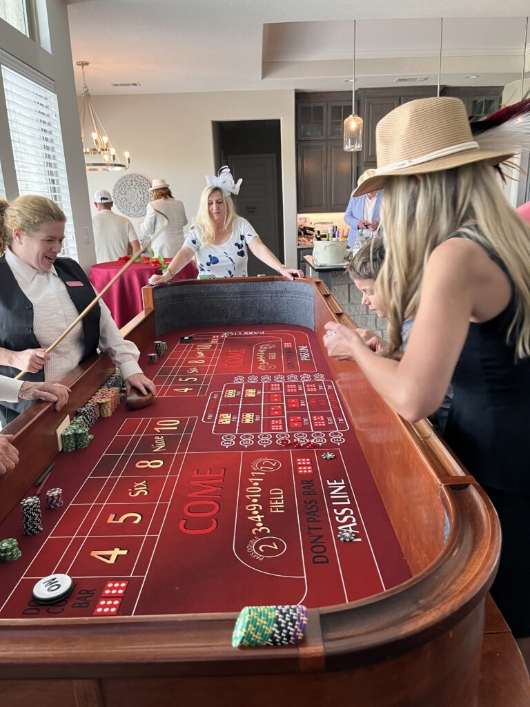 Casino craps table playing craps