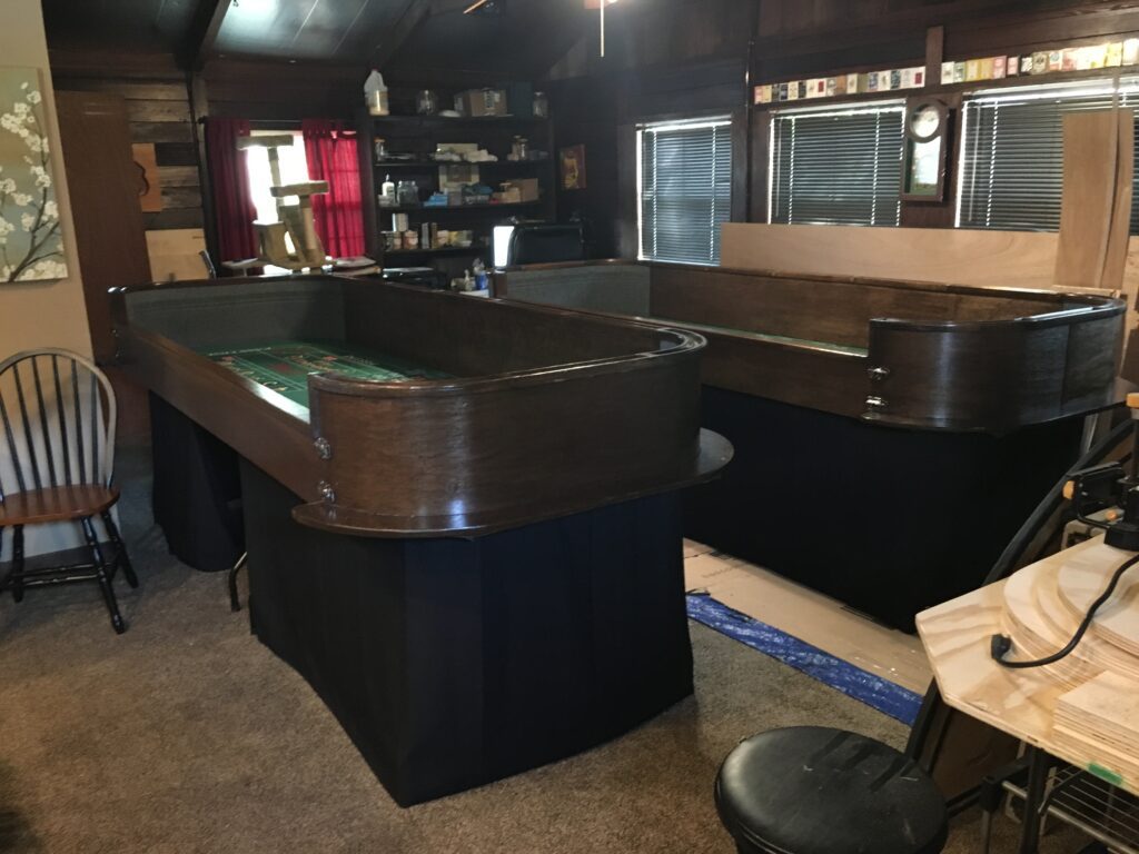 2 Casino craps table in a room